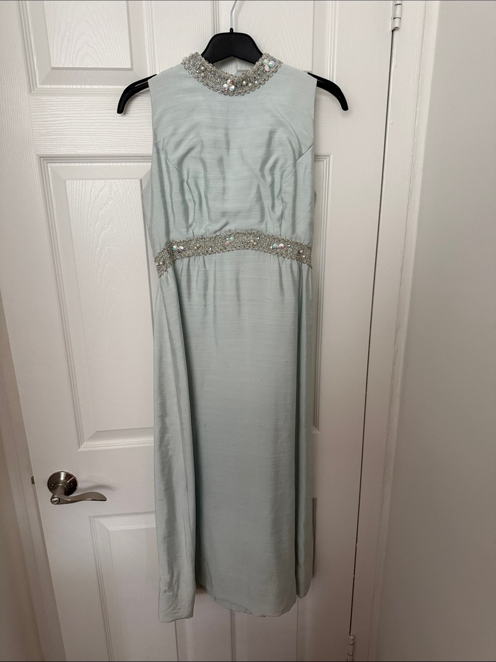 Vintage Stunning Embellished light blue Evening Dress